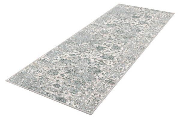 Covor tip traversă albastru prăfuit 80x250 cm Sensi Tris – FD