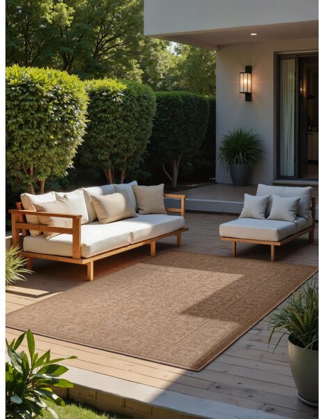 Covor pentru exterior și interior bej/fildeș 120x170 cm Duet Kona – NORTHRUGS