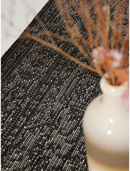 Covor tip traversă pentru interior și exterior alb-negru 80x250 cm Duet Kona – NORTHRUGS
