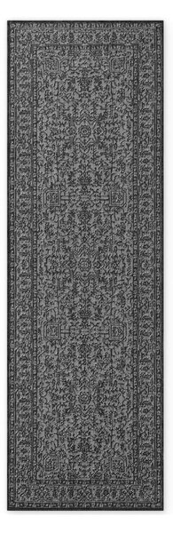 Covor tip traversă pentru interior și exterior alb-negru 80x250 cm Duet Kona – NORTHRUGS