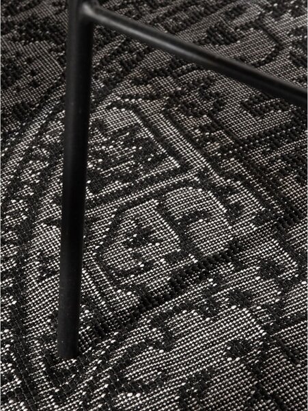 Covor pentru exterior și interior alb-negru rotund ø 160 cm Duet Kona – NORTHRUGS