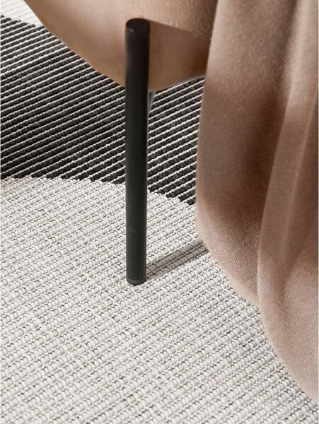 Covor pentru exterior și interior alb-negru rotund ø 160 cm Duet Bowen – NORTHRUGS