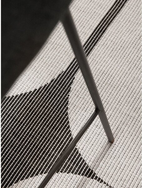 Covor pentru exterior și interior alb-negru rotund ø 160 cm Duet Bowen – NORTHRUGS