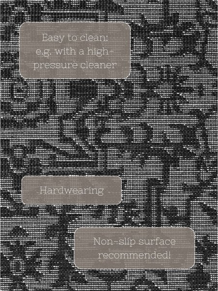 Covor pentru exterior și interior alb-negru 200x290 cm Duet Kona – NORTHRUGS