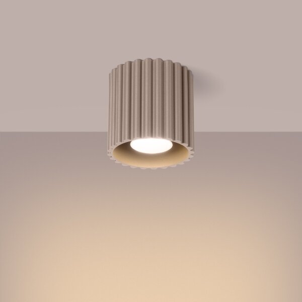 Sollux SL.1814 - Spot AURA, 1x GU10/10W/230V, 10 cm, taupe