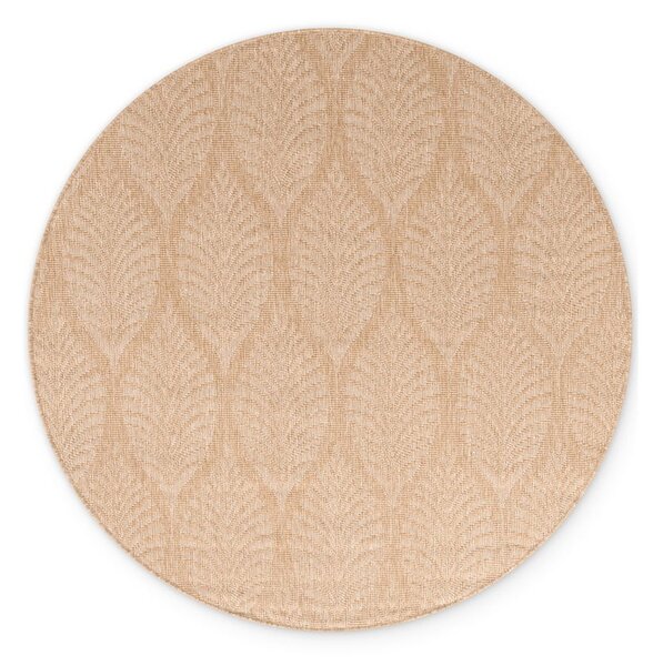 Covor pentru exterior și interior bej/fildeș rotund ø 160 cm Duet Liora – NORTHRUGS
