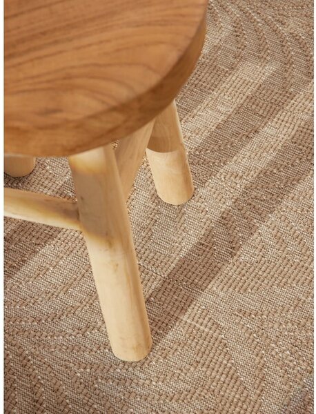 Covor pentru exterior și interior bej/fildeș rotund ø 160 cm Duet Liora – NORTHRUGS