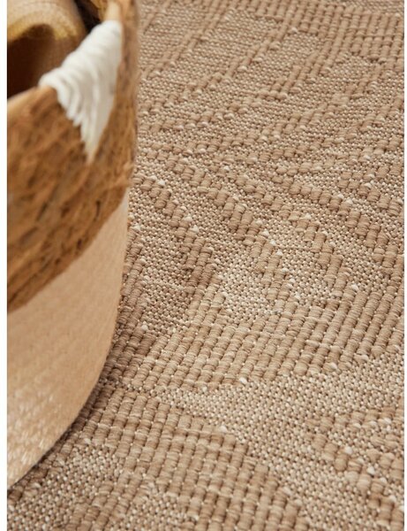 Covor pentru exterior și interior bej/fildeș rotund ø 160 cm Duet Liora – NORTHRUGS
