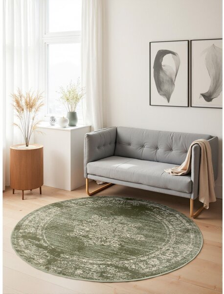 Covor verde rotund ø 120 cm Gloria Lydia – Hanse Home