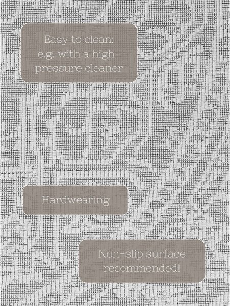 Covor pentru exterior și interior gri/fildeș rotund ø 160 cm Duet Kona – NORTHRUGS