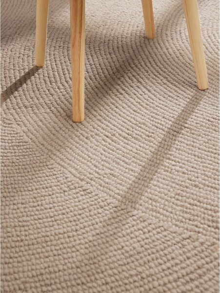 Covor bej țesut manual din lână 80x150 cm Calmio – Hanse Home