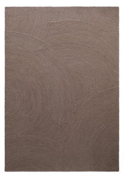 Covor taupe țesut manual din lână 200x300 cm Calmio – Hanse Home