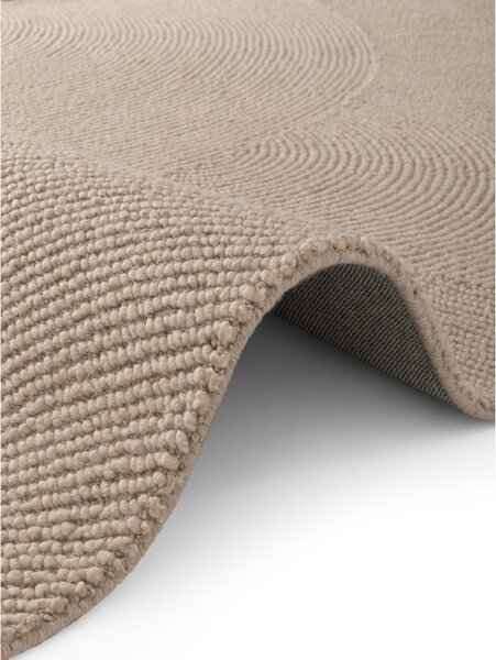 Covor bej țesut manual din lână 80x150 cm Calmio – Hanse Home