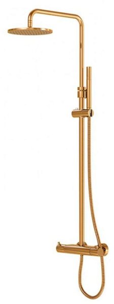 Steinberg 100 - Set de duș cu termostat, diametru 200 mm, auriu roz 100 2721 RG