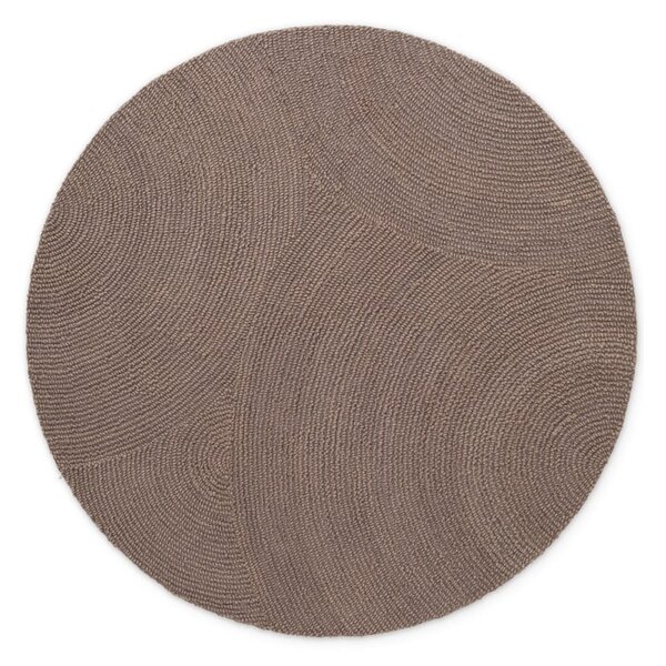 Covor taupe țesut manual rotund din lână ø 120 cm Calmio – Hanse Home