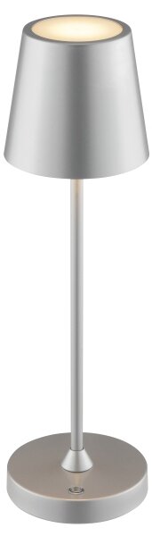 Brilliant - Lampă de birou LED reîncărcabilă, dimabilă, cu control tactil ELORA LED/2,5W/5V 2700K IP44 argintiu