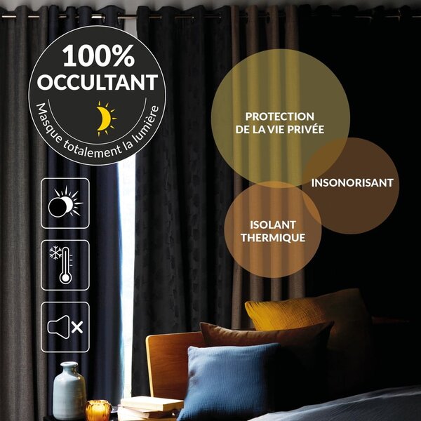 Draperie bej din catifea 140x260 cm Olympe – douceur d'intérieur