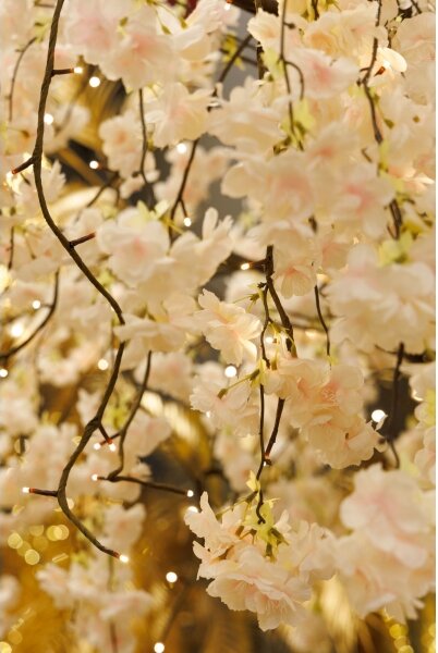 Pom LED artificial decorativ de Crăciun de exterior CHERRY TREE 288xLED/230V 2,5 m cireș