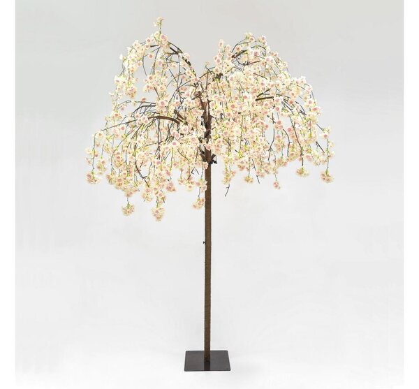 Pom LED artificial decorativ de Crăciun de exterior CHERRY TREE 288xLED/230V 2,5 m cireș