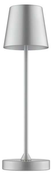 Brilliant - Lampă de birou LED reîncărcabilă, dimabilă, cu control tactil ELORA LED/2,5W/5V 2700K IP44 argintiu