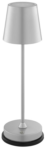 Brilliant - Lampă de birou LED reîncărcabilă, dimabilă, cu control tactil ELORA LED/2,5W/5V 2700K IP44 argintiu