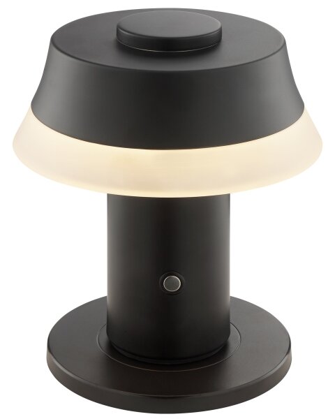 Brilliant KINICH lampă de masă LED reglabilă, tactilă, reîncărcabilă, 2,5W/5V, 2700K, negru