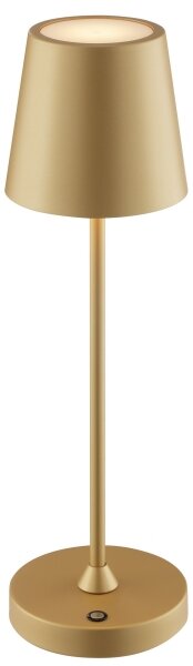Brilliant - Lampă de birou LED ELORA, tactilă, reîncărcabilă și reglabilă, 2,5W/5V, 2700K, IP44, auriu