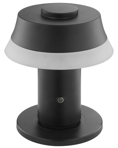 Brilliant KINICH lampă de masă LED reglabilă, tactilă, reîncărcabilă, 2,5W/5V, 2700K, negru