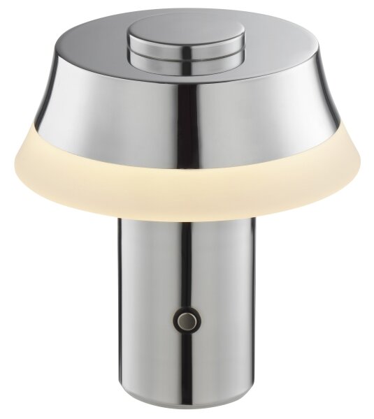 Brilliant - Lampă de masă LED tactilă, dimabilă și reîncărcabilă KINICH LED/2,5W/5V 2700K crom lucios