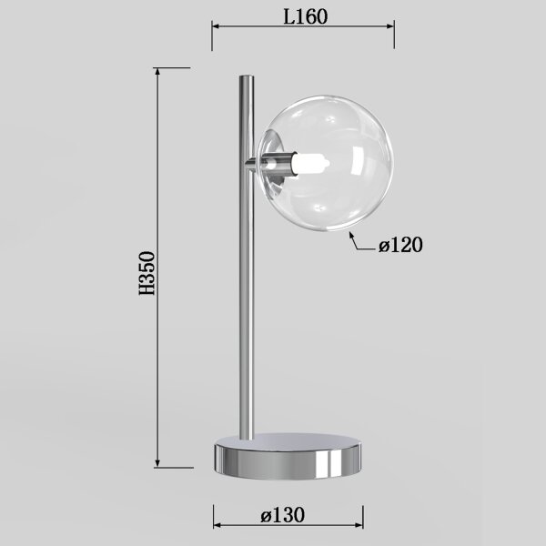 ONLI - Lampă de masă KIMBERLY 1xG9/6W/230V 35 cm crom lucios