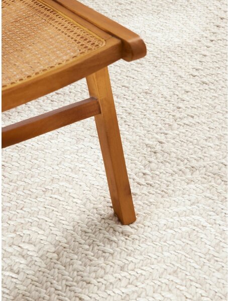 Covor tip traversă crem-fildeș țesut manual din amestesc de lână 80x200 cm Majoli – Elle Decoration