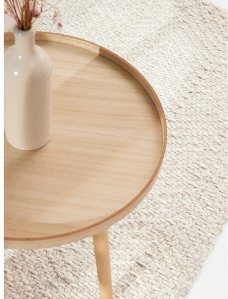 Covor tip traversă crem-fildeș țesut manual din amestesc de lână 80x200 cm Majoli – Elle Decoration