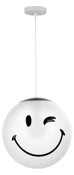 ONLI - Lustră suspendată pentru copii SMILEY 1xE27/15W/230V, albă