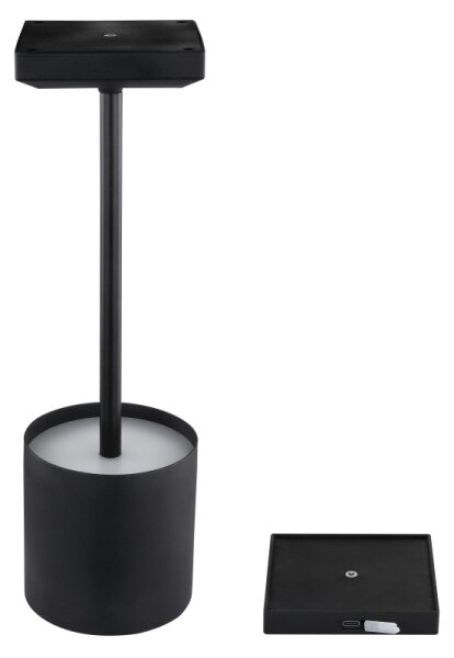 Globo 58487B - Lampă de birou LED DIXON, dimabilă, cu control tactil și reîncărcabilă, 1,5W/5V 2200 mAh, neagră