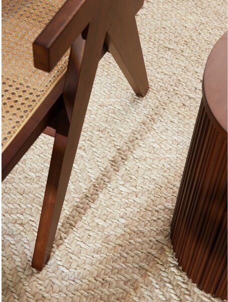 Covor crem-fildeș țesut manual din amestesc de lână 80x150 cm Majoli – Elle Decoration