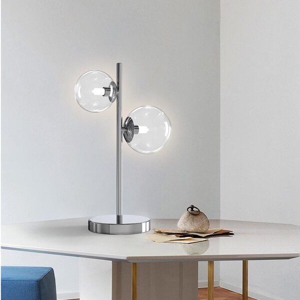ONLI - Lampă de masă KIMBERLY 2xG9/6W/230V 40 cm crom lucios