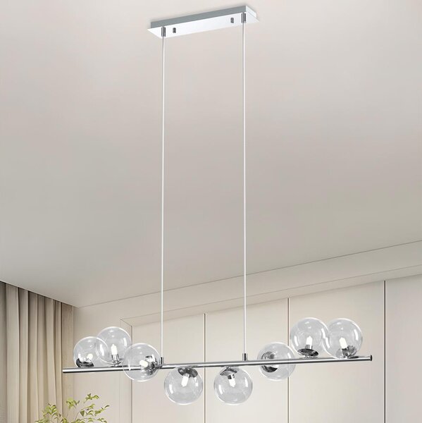 ONLI - Lustră suspendată cu cablu KIMBERLY 8xG9/6W/230V crom lucios