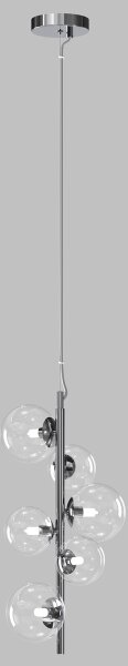 ONLI - Lustră suspendată pe cablu KIMBERLY 6xG9/6W/230V crom lucios