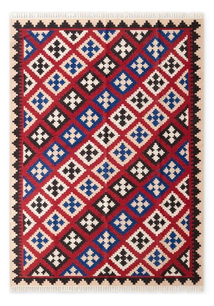 Covor roșu reversibil, țesut manual din lână 120x170 cm Kamal Rami – Nouristan