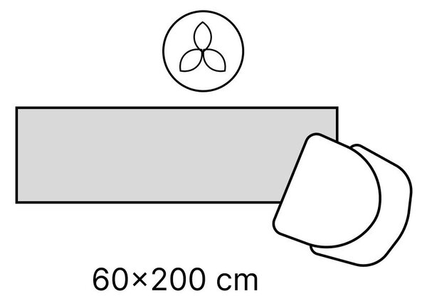 Covor tip traversă albastru deschis-bej reversibil, țesut manual din lână 60x190 cm Kamal Dune – Nouristan