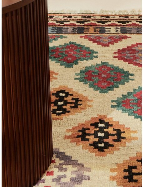 Covor roșu reversibil, țesut manual din lână 120x170 cm Kamal Kian – Nouristan