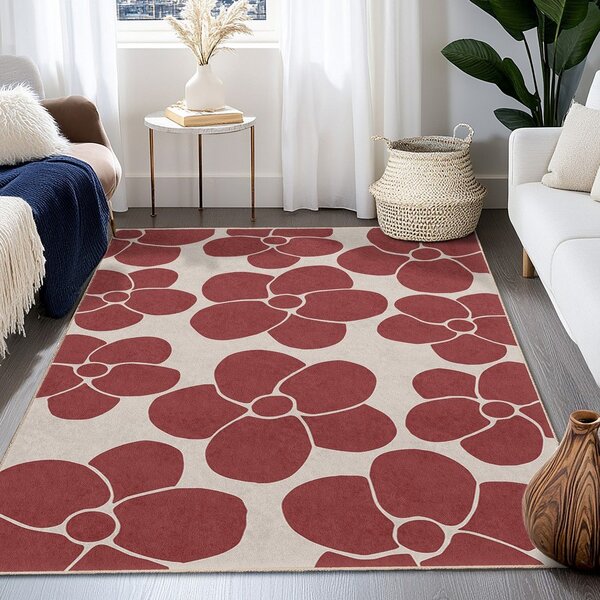 Covor tip traversă roșu lavabil 60x230 cm Red Meadow – Mila Home