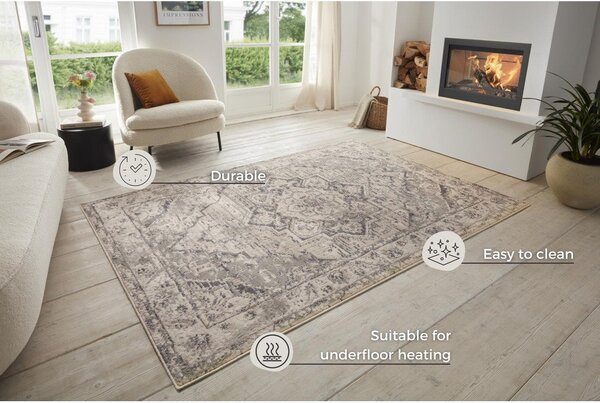 Covor grej 160x235 cm Terrain Designer Sand – Hanse Home