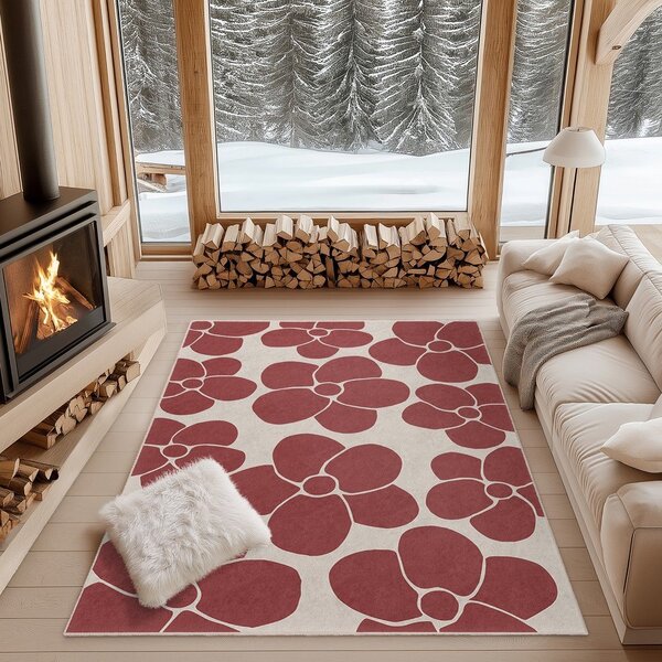 Covor tip traversă roșu lavabil 60x230 cm Red Meadow – Mila Home