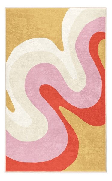 Covor galben-roz lavabil 60x100 cm Raspberry Creamsicle – Mila Home