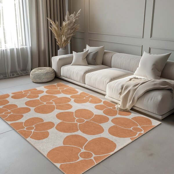 Covor portocaliu lavabil 80x150 cm Orange Meadow – Mila Home