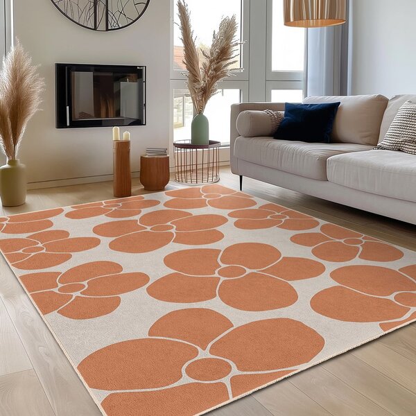 Covor portocaliu lavabil 80x150 cm Orange Meadow – Mila Home