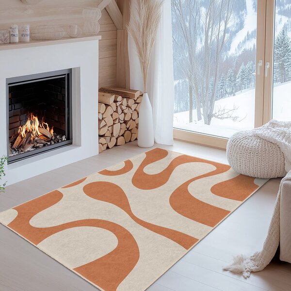 Covor tip traversă portocaliu lavabil 60x230 cm Caramel Latte – Mila Home