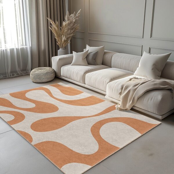 Covor portocaliu lavabil 160x230 cm Caramel Latte – Mila Home