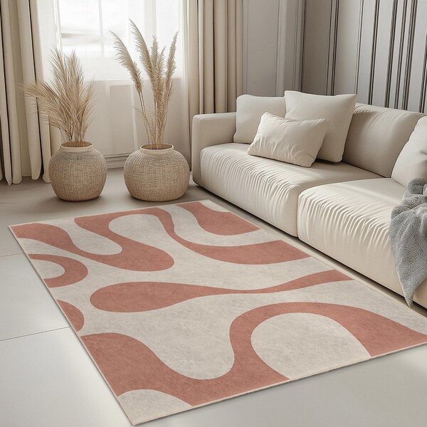 Covor tip traversă roz lavabil 60x230 cm Strawberry Latte – Mila Home